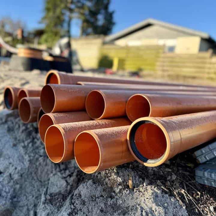 pvc sewer pipes stack